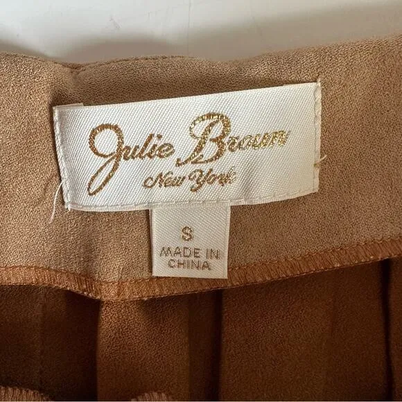 JULIE BROWN New York Fall Collection “The Kirby Skirt” Women’s S, mocha, pleated