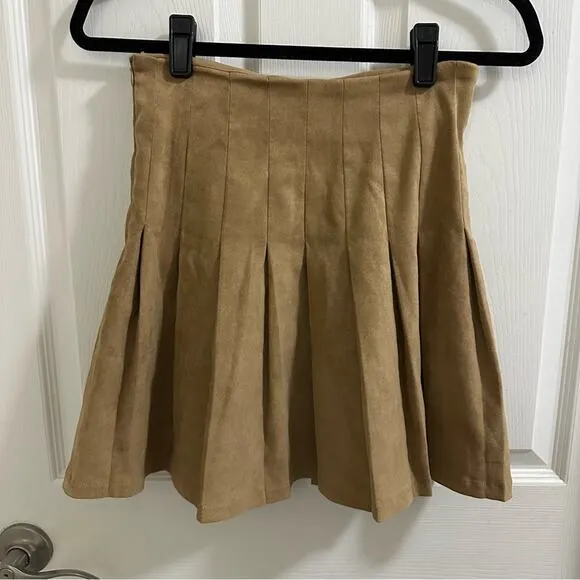 JULIE BROWN New York Fall Collection “The Kirby Skirt” Women’s S, mocha, pleated