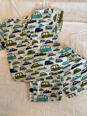 Klingaru Summer Short Set  - Blue Cars