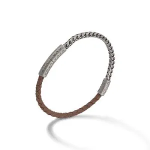 Lash Metal-Leather Woven Bracelet