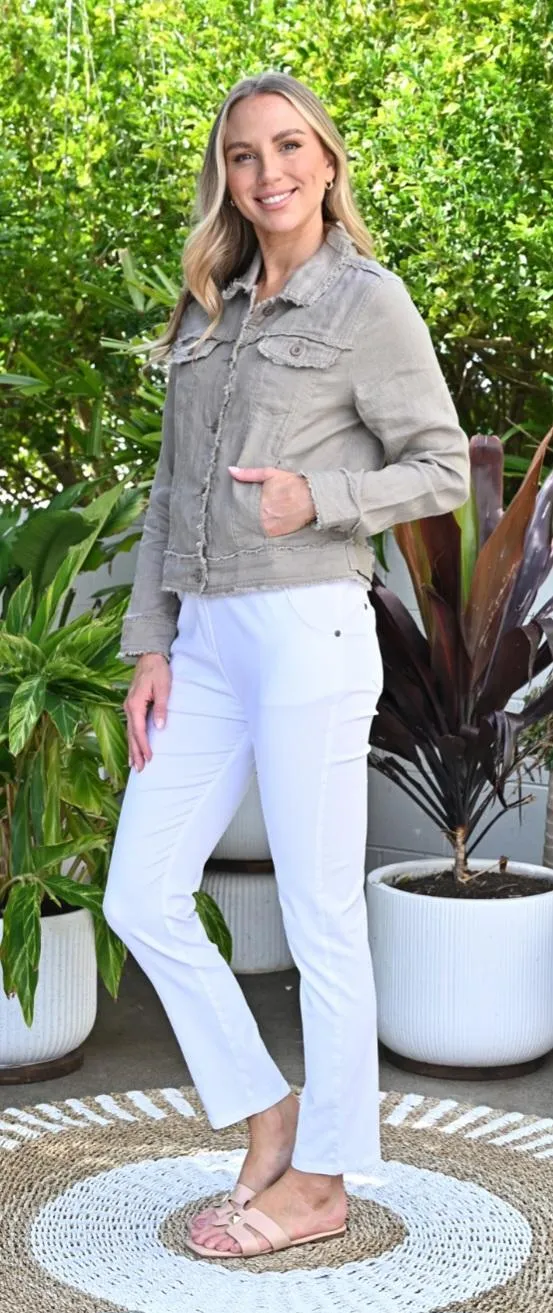 Latte Linen Jacket