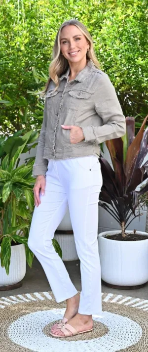 Latte Linen Jacket