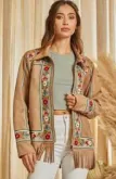 Laurie Suede Jacket with Fringe