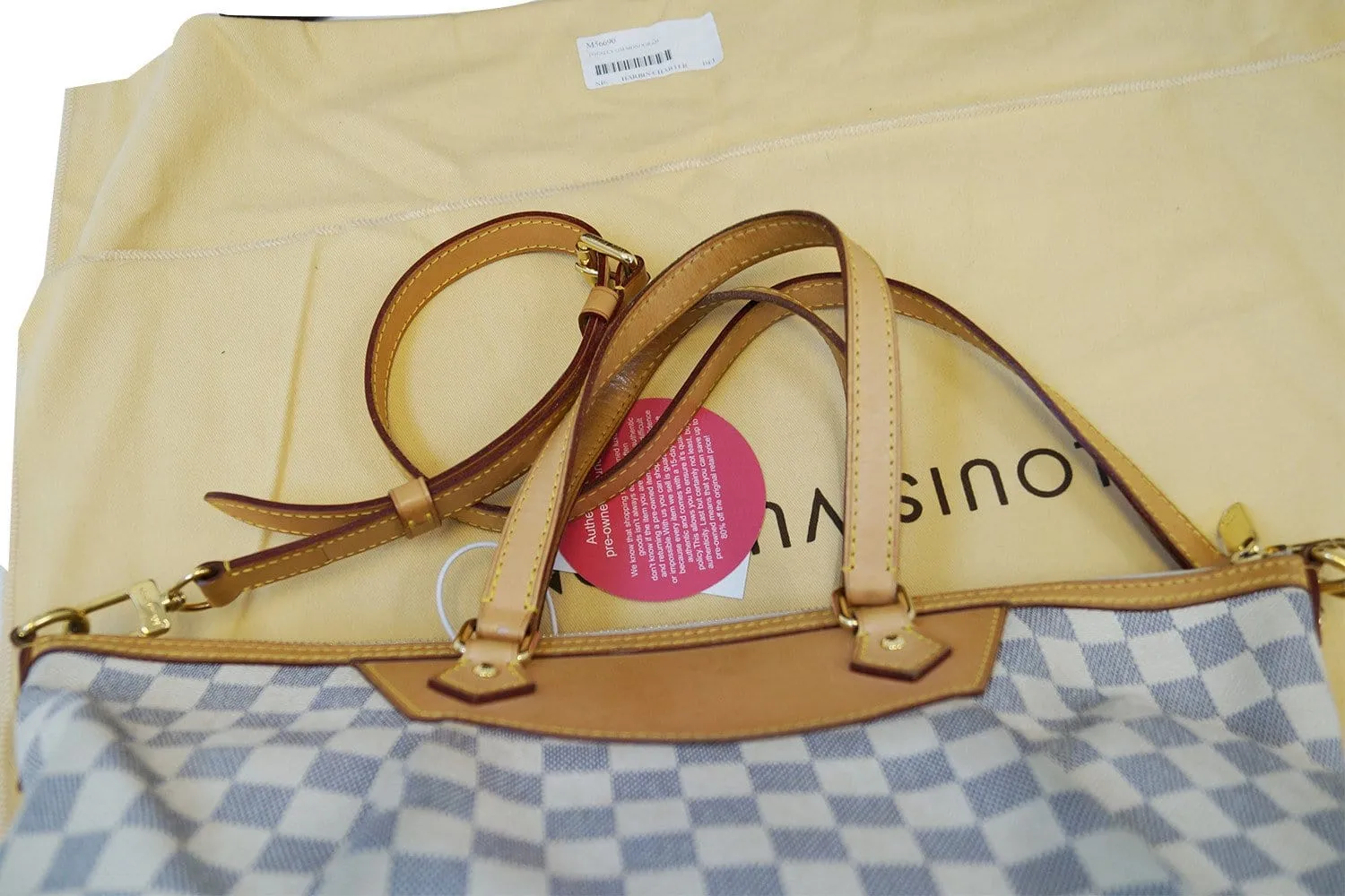LOUIS VUITTON Damier Azur Siracusa GM Shoulder Handbag