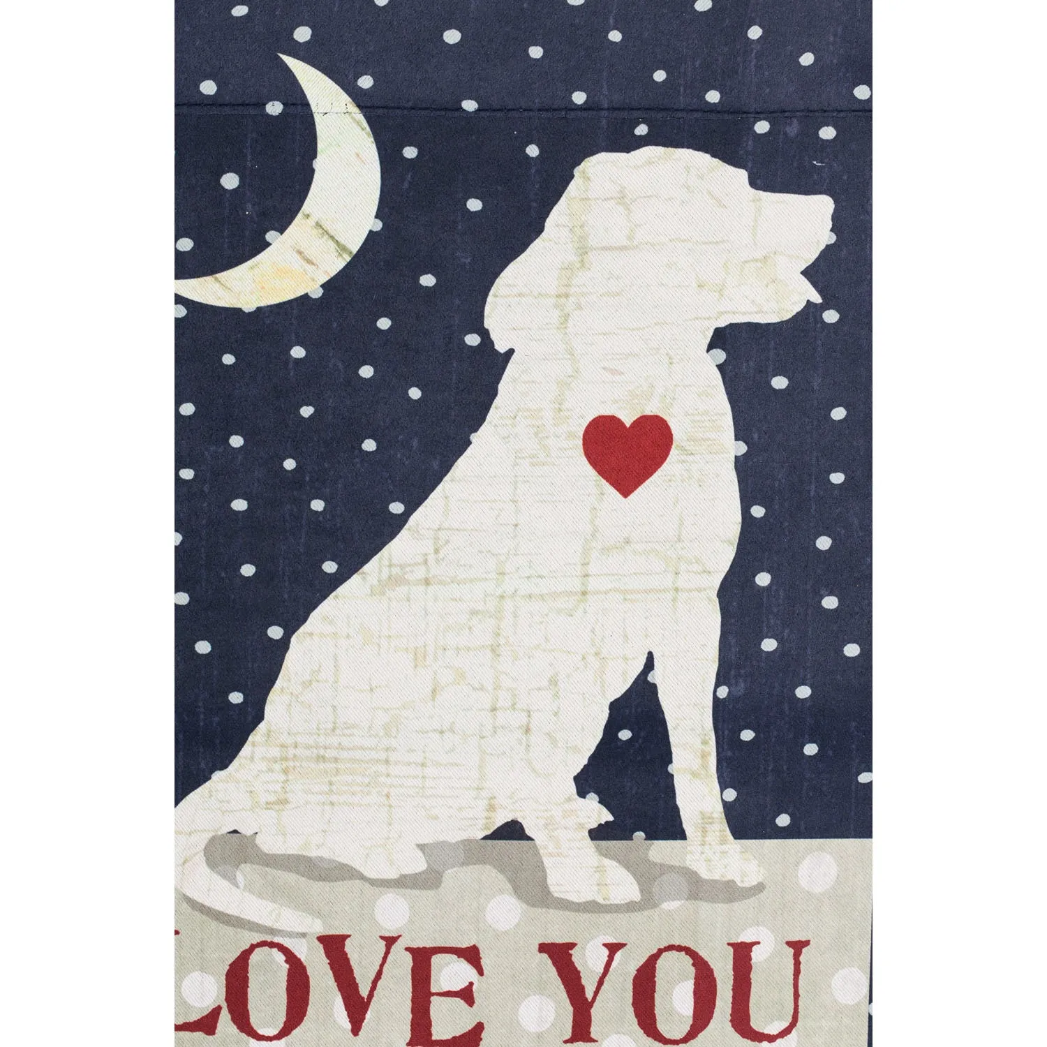 Love You Dog Garden Suede Flag,14s8902
