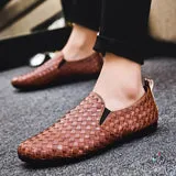 Men’s Breathable Vegan Leather Loafers with Pattern | Eco-Friendly Materials for Everyday Wear
