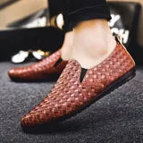 Men’s Breathable Vegan Leather Loafers with Pattern | Eco-Friendly Materials for Everyday Wear