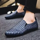 Men’s Breathable Vegan Leather Loafers with Pattern | Eco-Friendly Materials for Everyday Wear