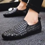 Men’s Breathable Vegan Leather Loafers with Pattern | Eco-Friendly Materials for Everyday Wear