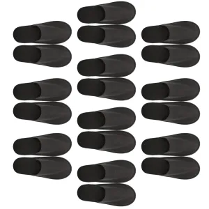 Milisten Shower Shoes 20Pcs Disposable Slippers Travel Slippers Cotton Closed Toe Slippers Washable Slippers Folding Spa Slippers For Guests Hotels Office (Light Grey) Disposable House Slippers
