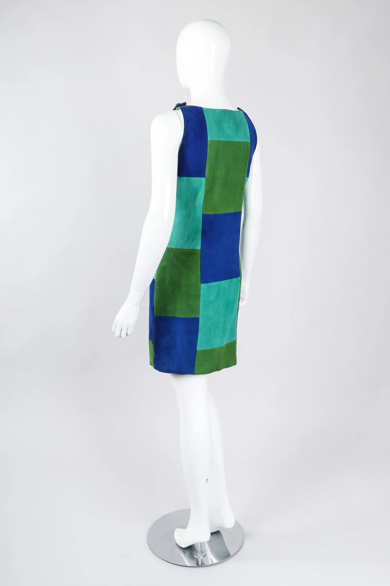 Mod Patchwork Suede Dress