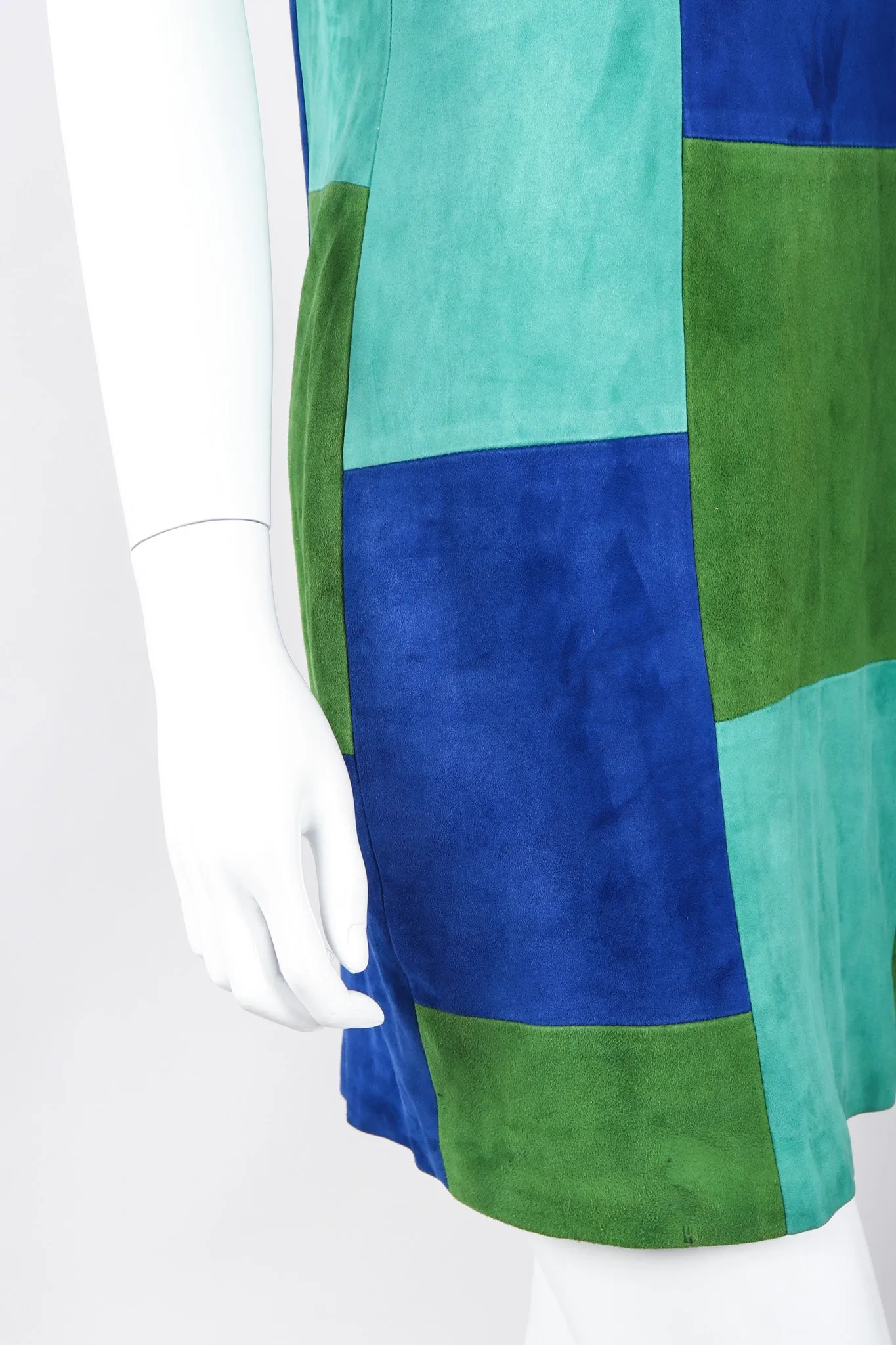 Mod Patchwork Suede Dress