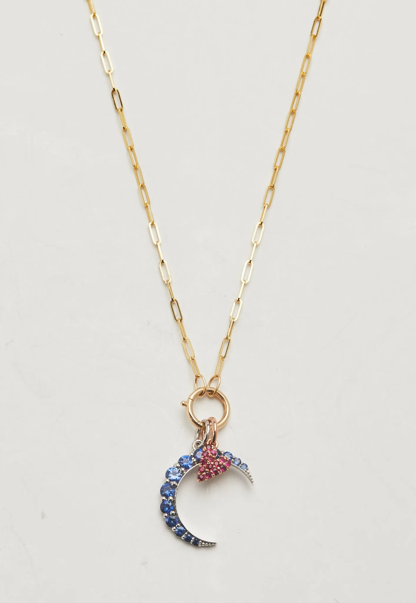 Moon Pendant in Blue Sapphire