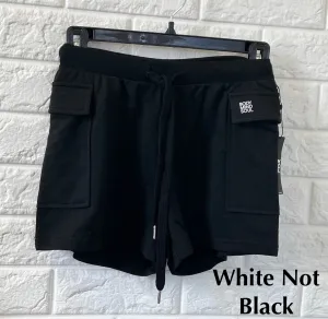 New La Vie En Rose BODY MIND SOUL Lounge Shorts in SOLID WHITE NOT Black, Sz XL
