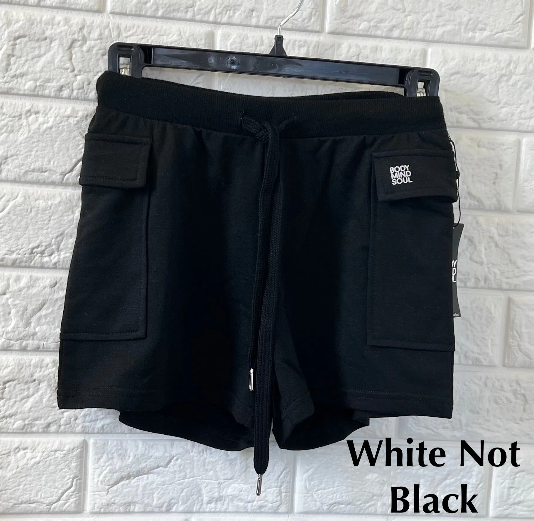 New La Vie En Rose BODY MIND SOUL Lounge Shorts in SOLID WHITE NOT Black, Sz XL