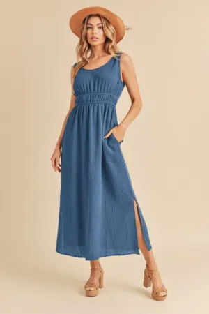 New Summer Side Slit Round Neck Sleeveless Tank Dress For Women – Casual, Comfortable & Effortlessly Stylish for Warm Weather