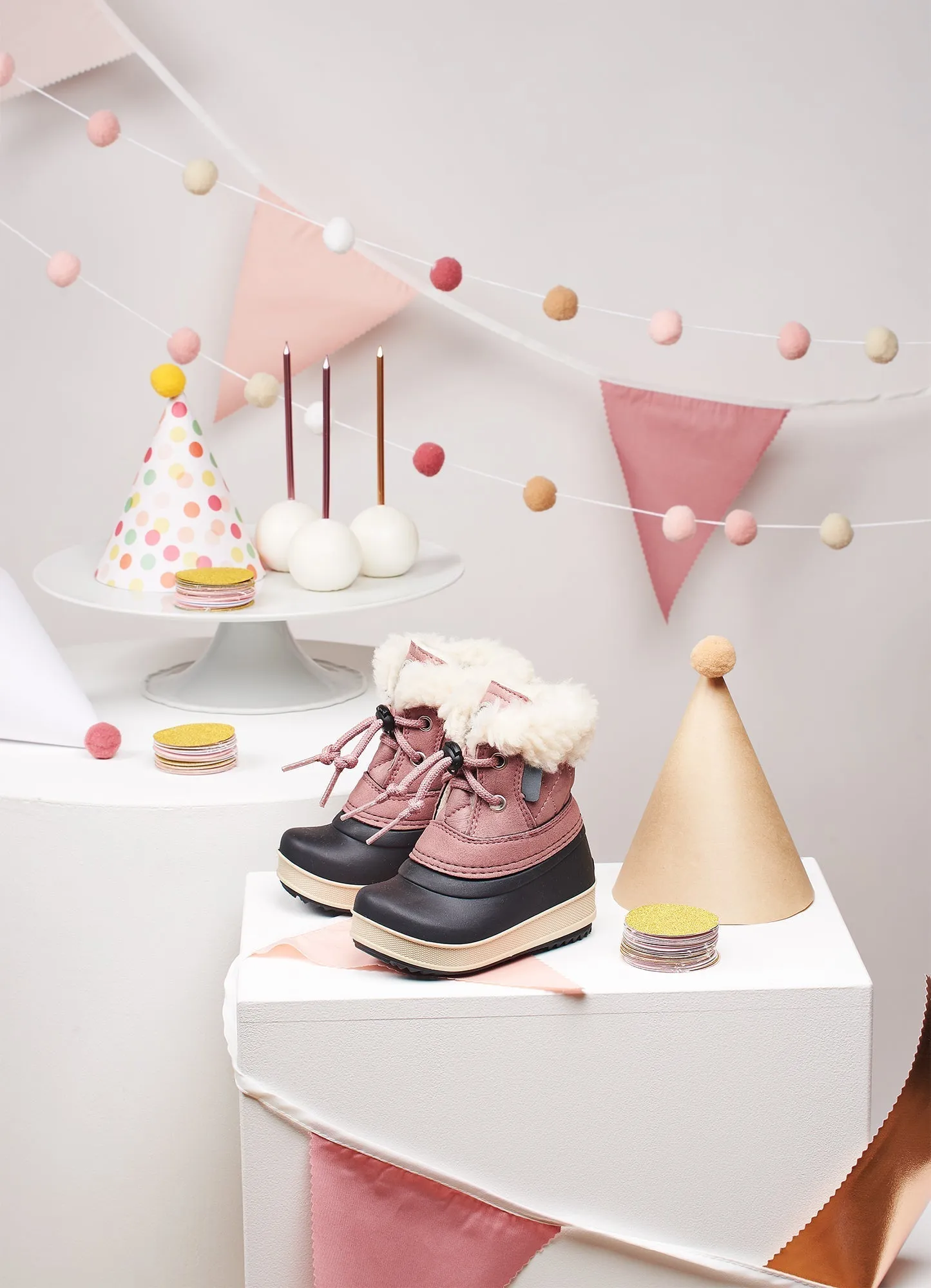 OLANG Ape Boot Nero Rosa