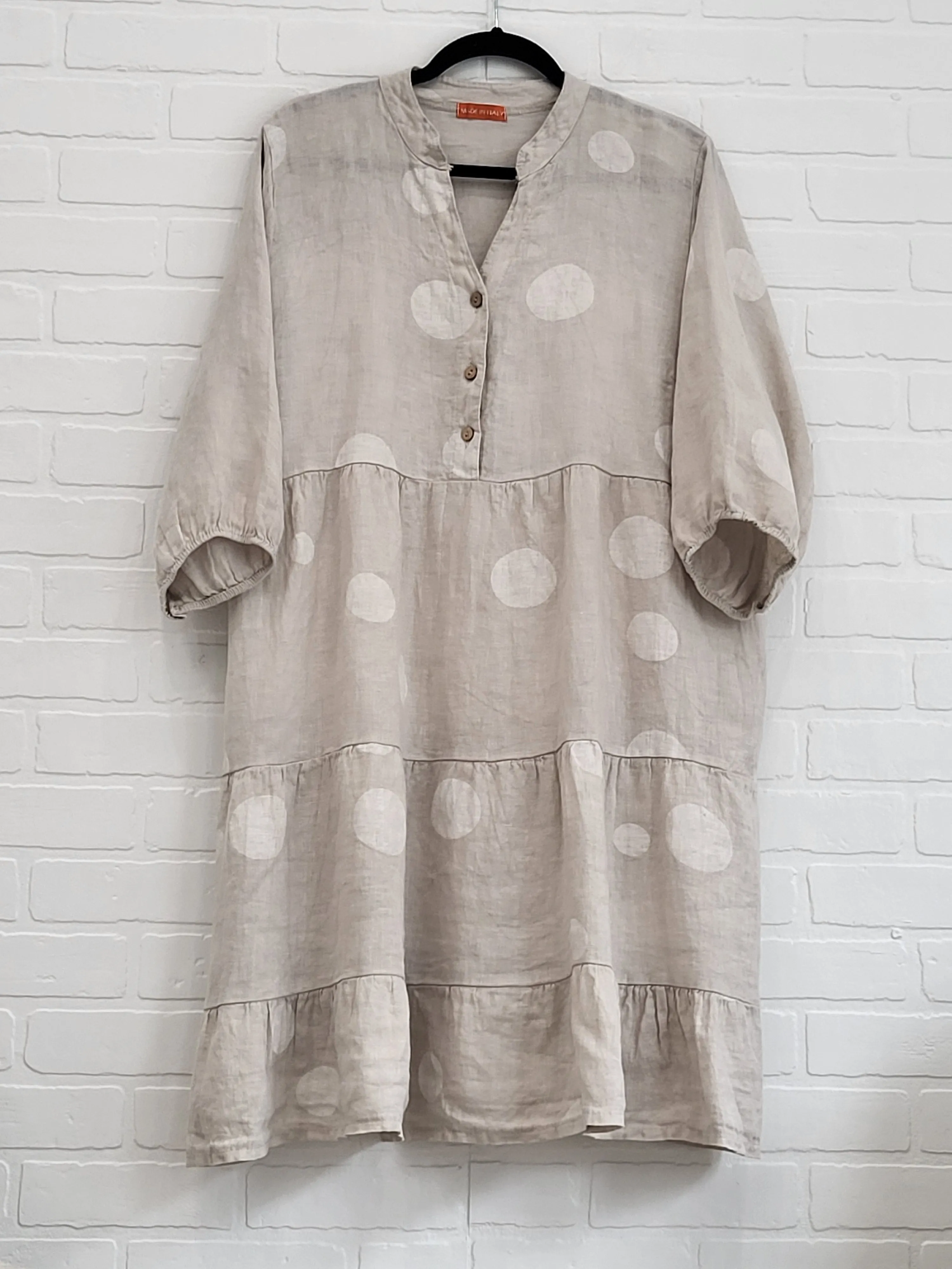 Polka Dot Linen Dress