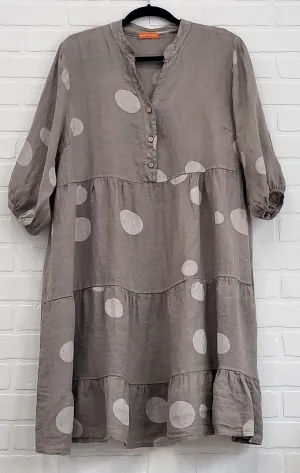 Polka Dot Linen Dress