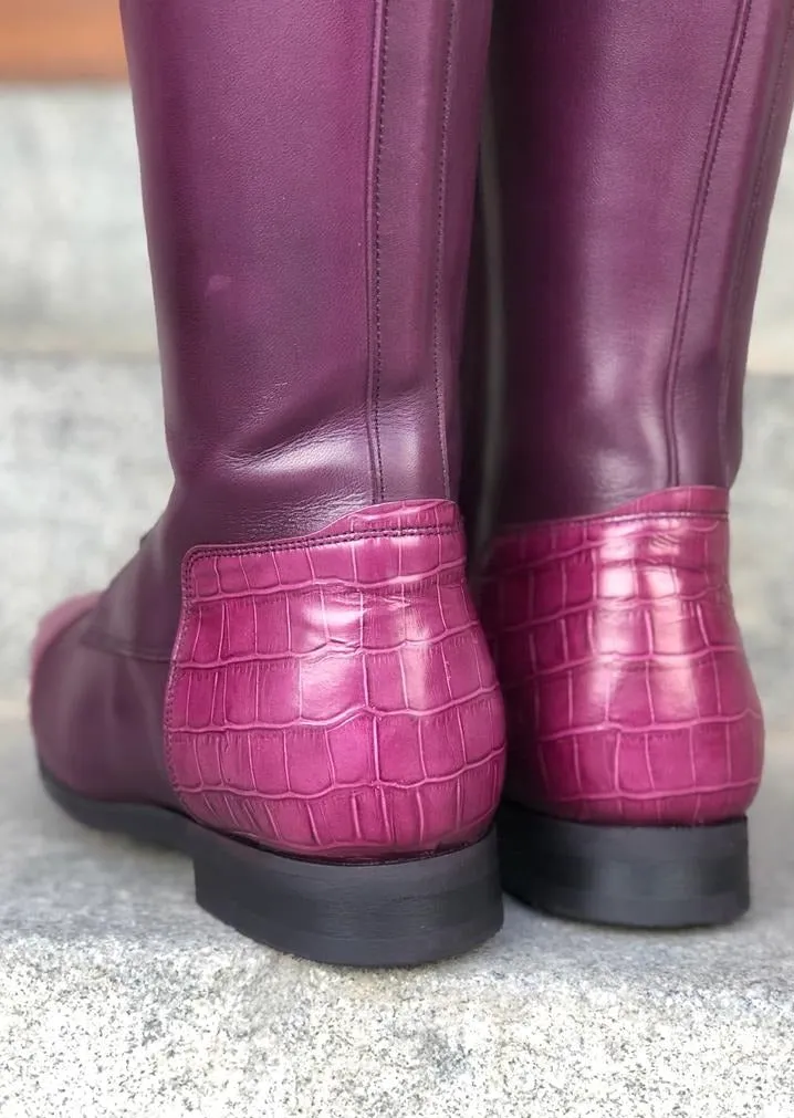 Purple Faux Croco