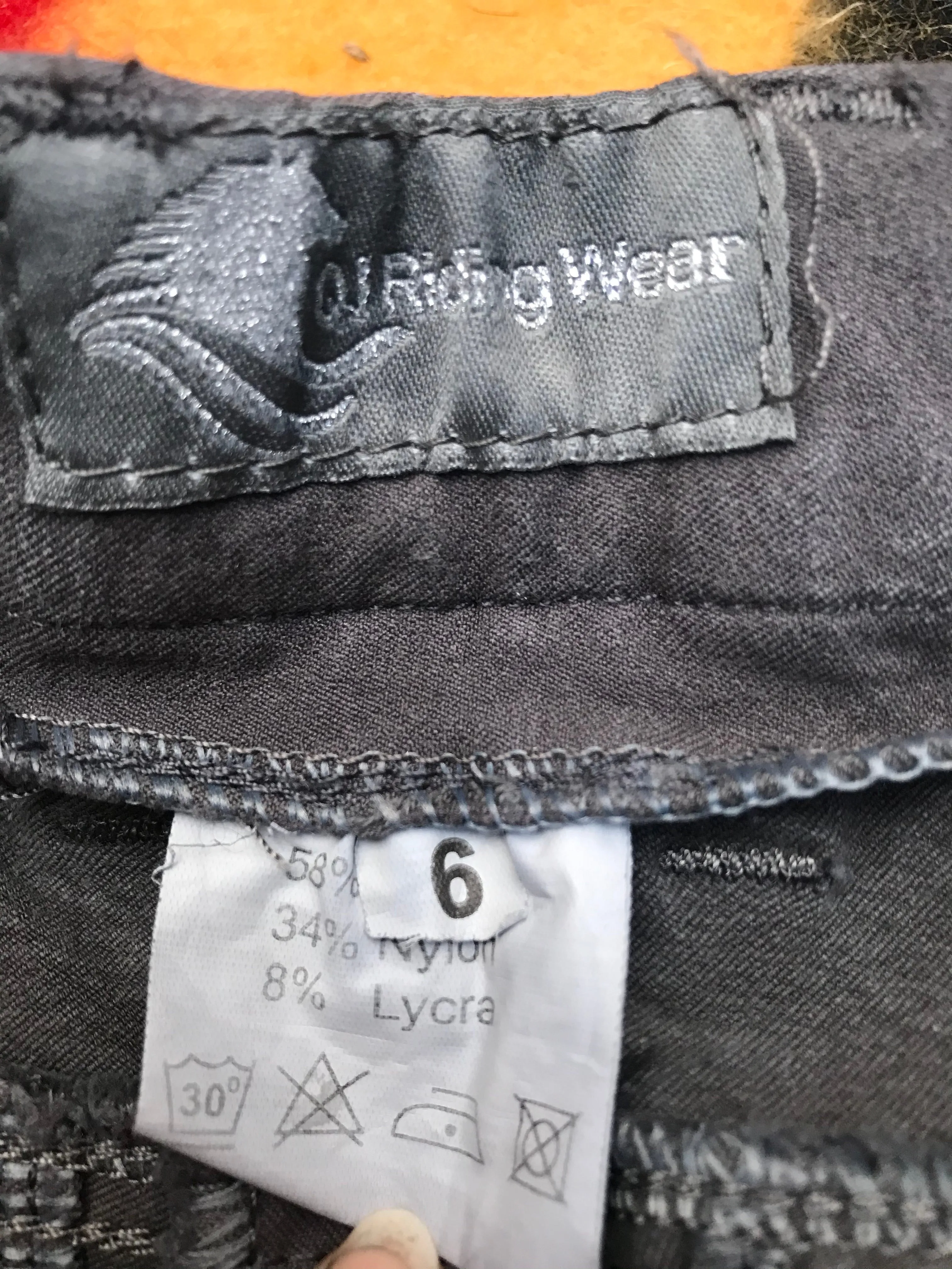 QJ riding wear size 6 grey and black breeches FREE POSTAGE