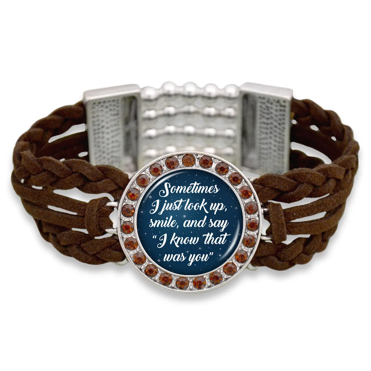 "I Know That Was You" Night Sky Suede Stretch Bracelet