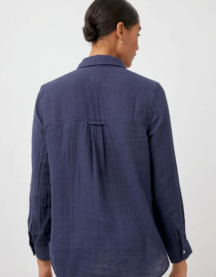 Rails - Ellis Cotton Gauze Button Down Shirt - Indigo