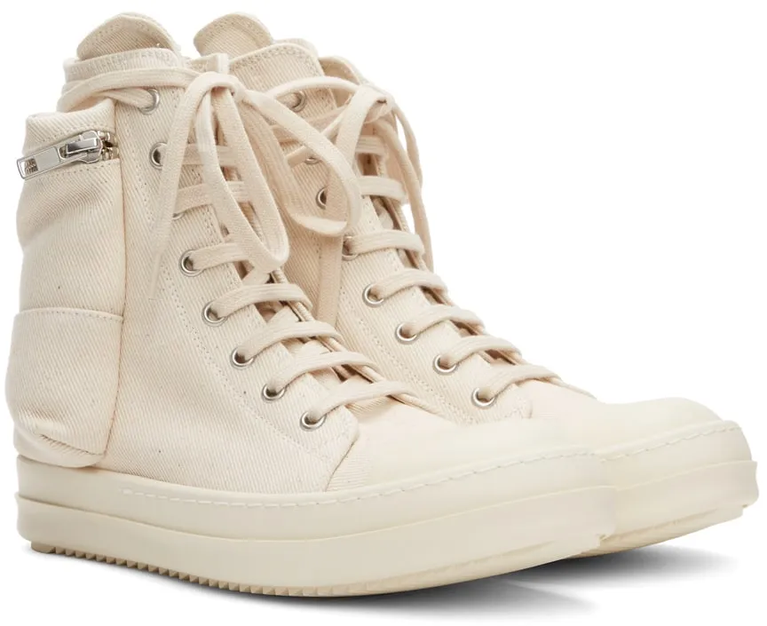RICK OWENS DRKSHDW Beige Cargo Sneakers