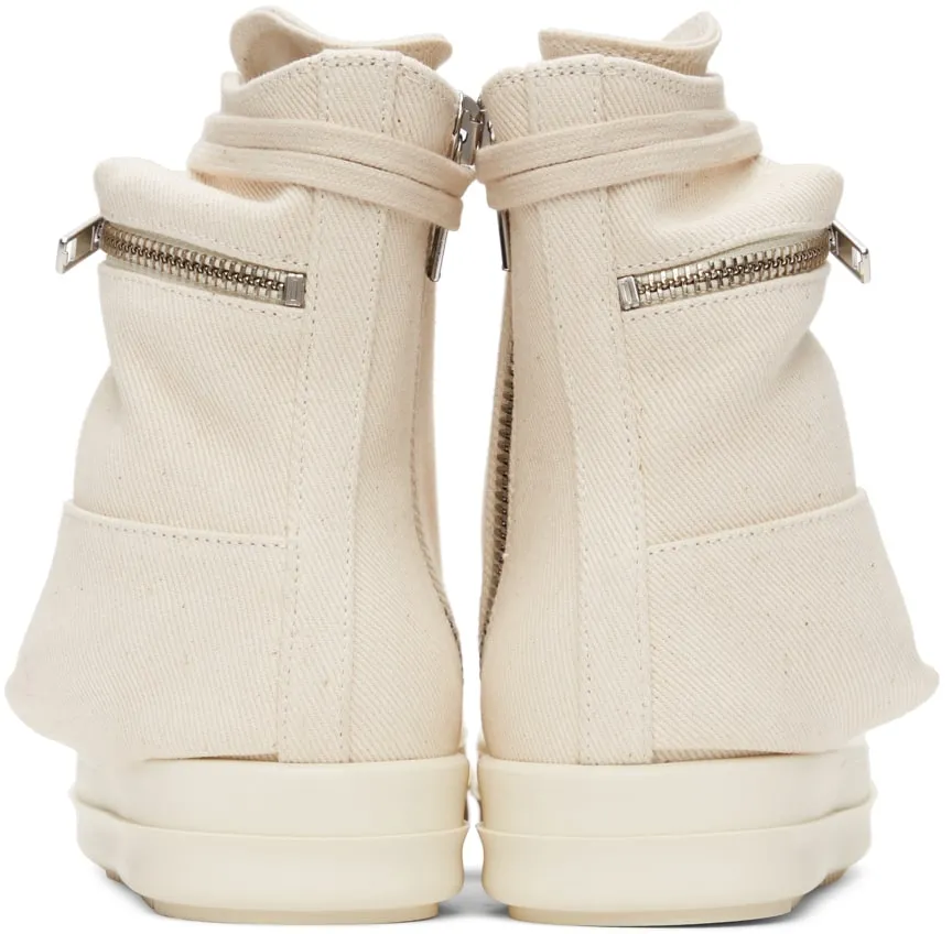 RICK OWENS DRKSHDW Beige Cargo Sneakers