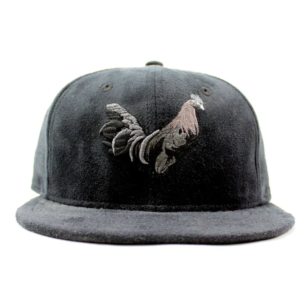 ROOSTER New Era 59Fifty Fitted Hat (Black Suede Black On Black)