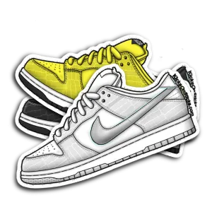SB Dunk Low "Diamond" White Sneaker Sticker