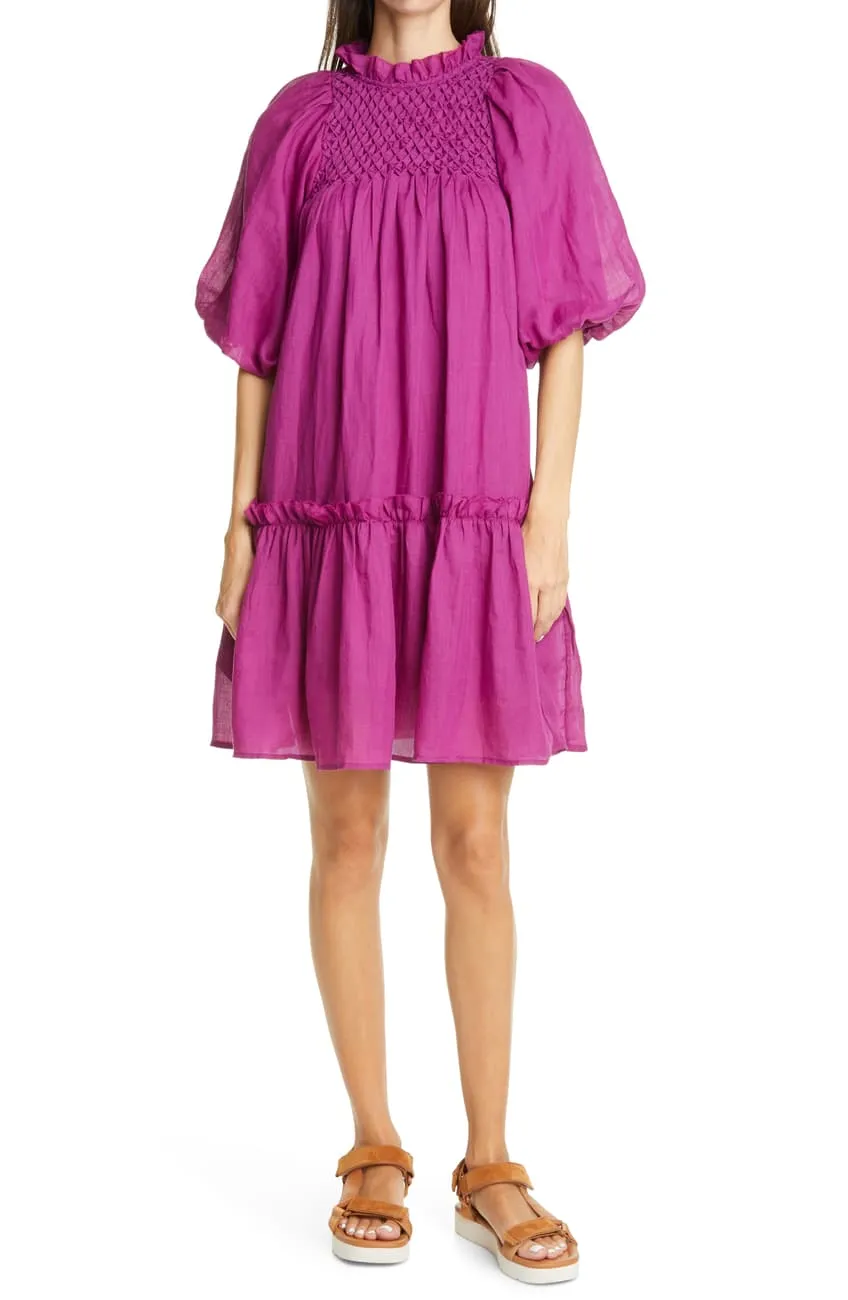 Sea NY Geneva Lantern Sleeve Babydoll Dress, Sz XS! Retails $250  on sale