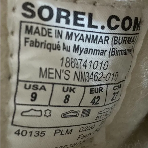 Sorel Falcon Ridge ll Slipper Men’s Size 9 Black