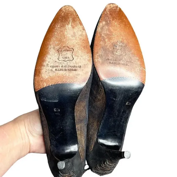 Stuart Weitzman | Suede 4” Heels Evening Wear Bow VTG 80’s