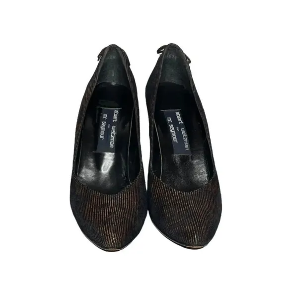 Stuart Weitzman | Suede 4” Heels Evening Wear Bow VTG 80’s
