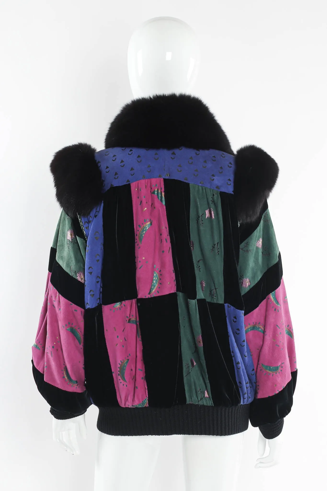 Suede & Velvet Patchwork Bomber