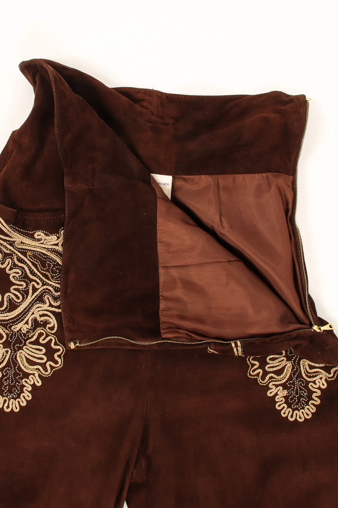 Suede Corset Waist Pant