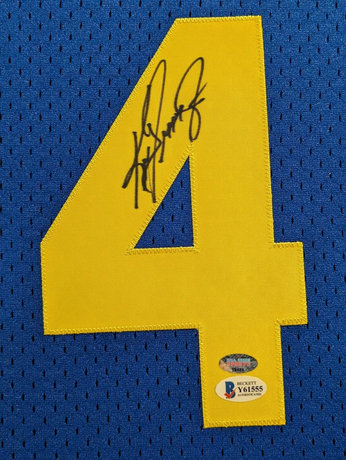 SUEDE FRAMED SEATTLE MARINERS KEN GRIFFEY JR AUTOGRAPHED JERSEY BECKETT COA