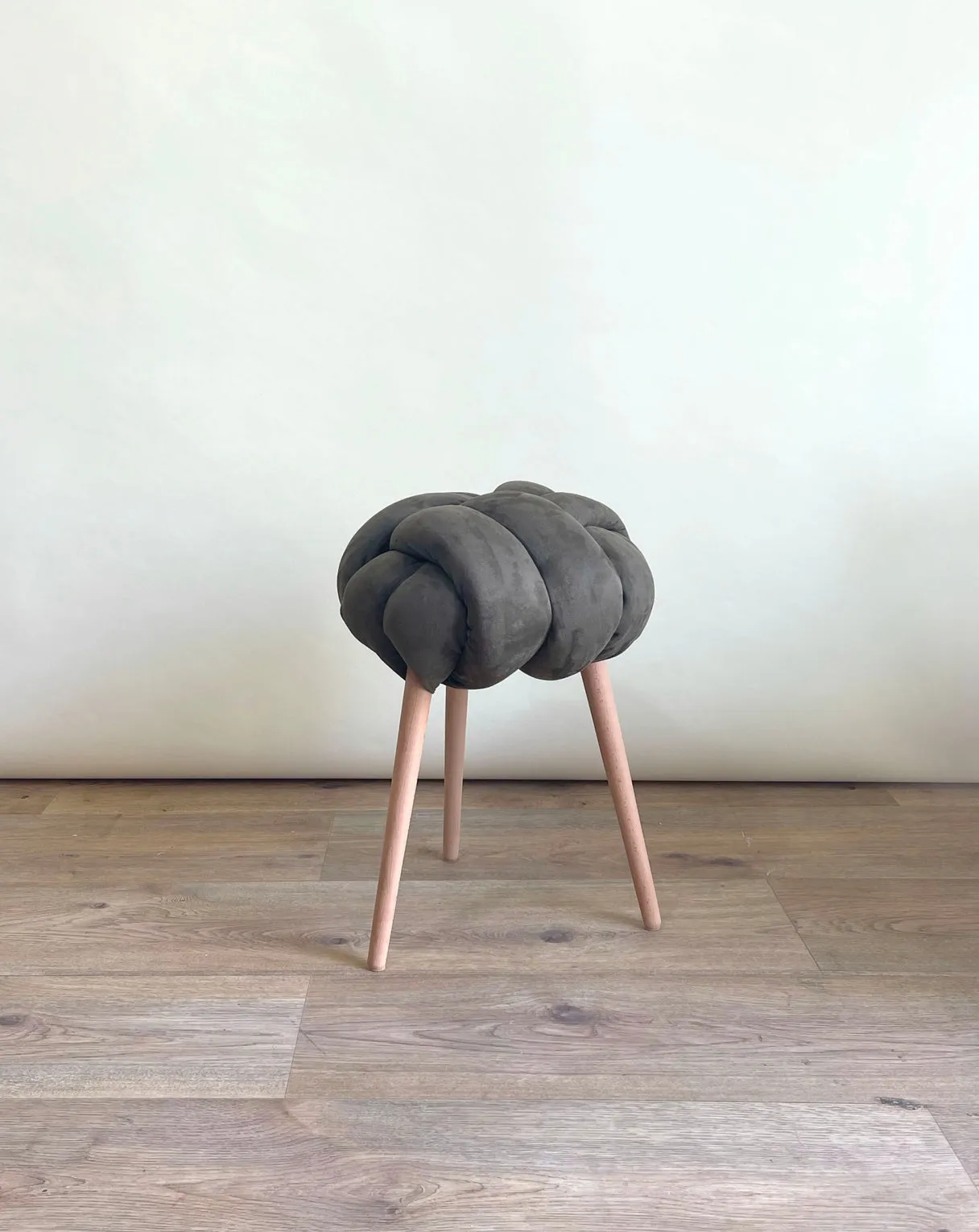 Suede Knot Stool (Vegan)