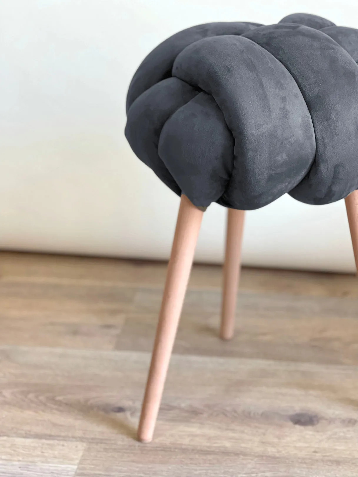 Suede Knot Stool (Vegan)