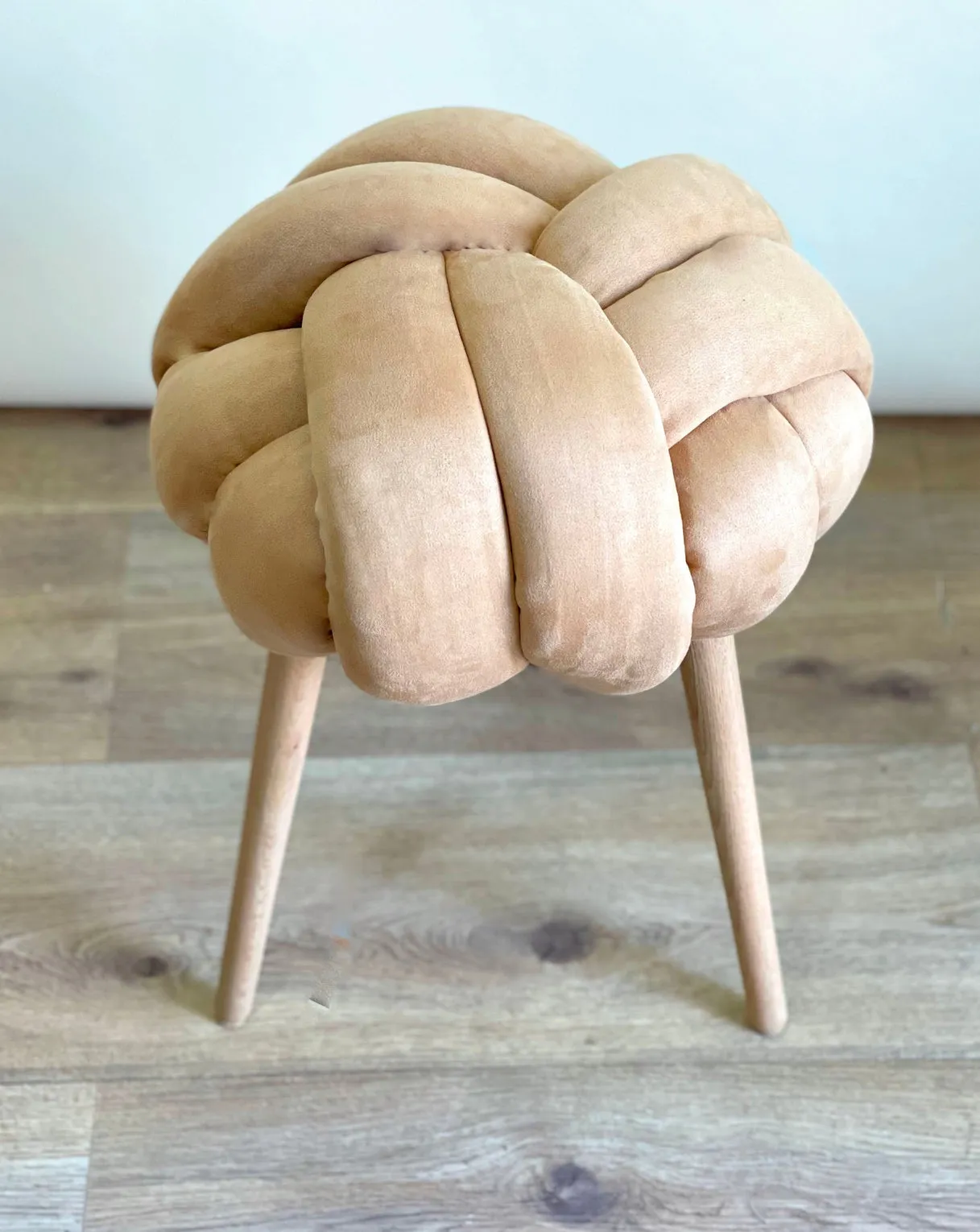 Suede Knot Stool (Vegan)