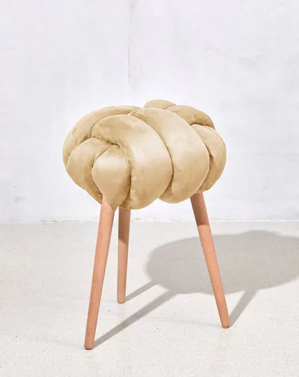 Suede Knot Stool (Vegan)