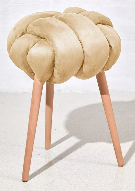 Suede Knot Stool (Vegan)
