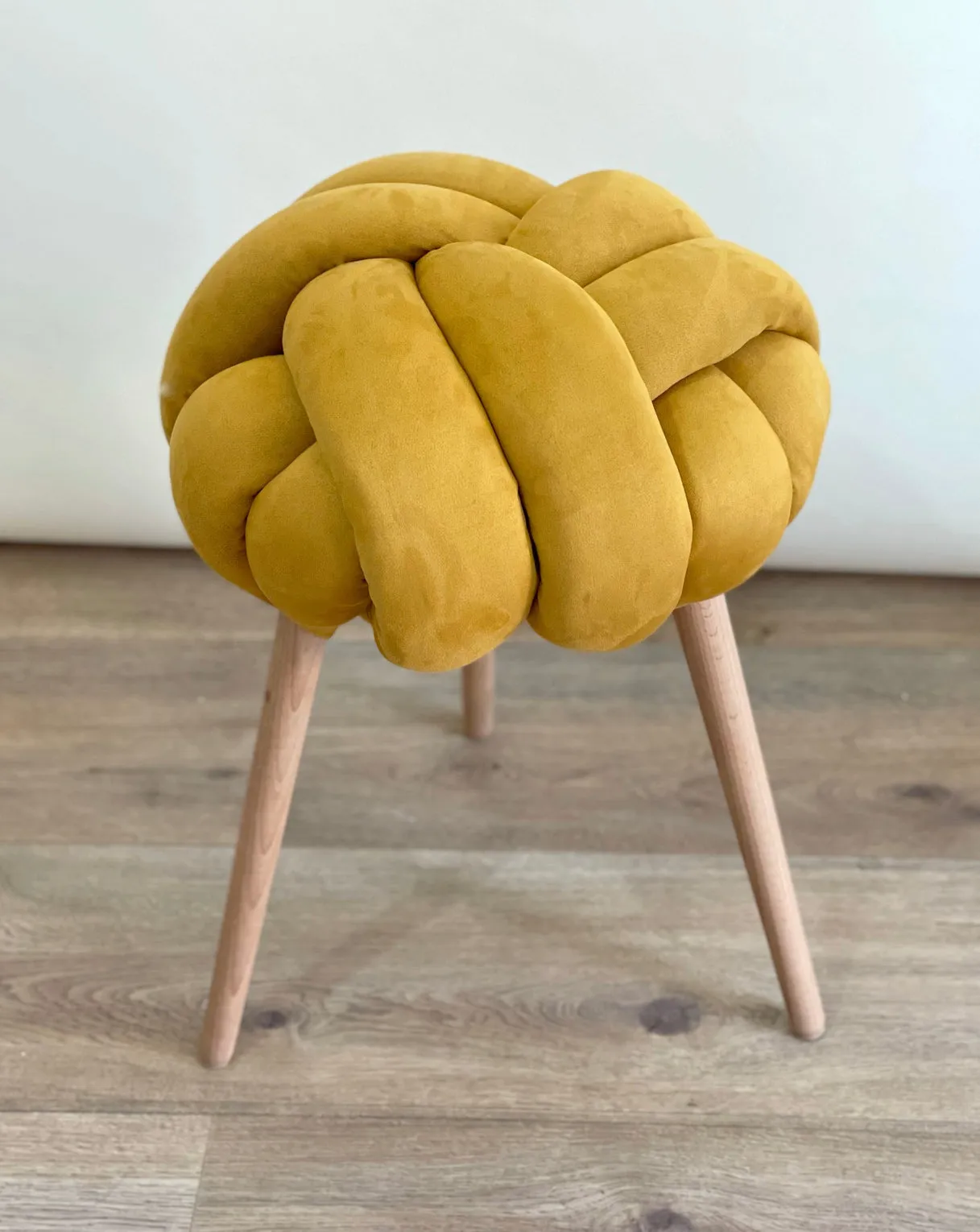 Suede Knot Stool (Vegan)