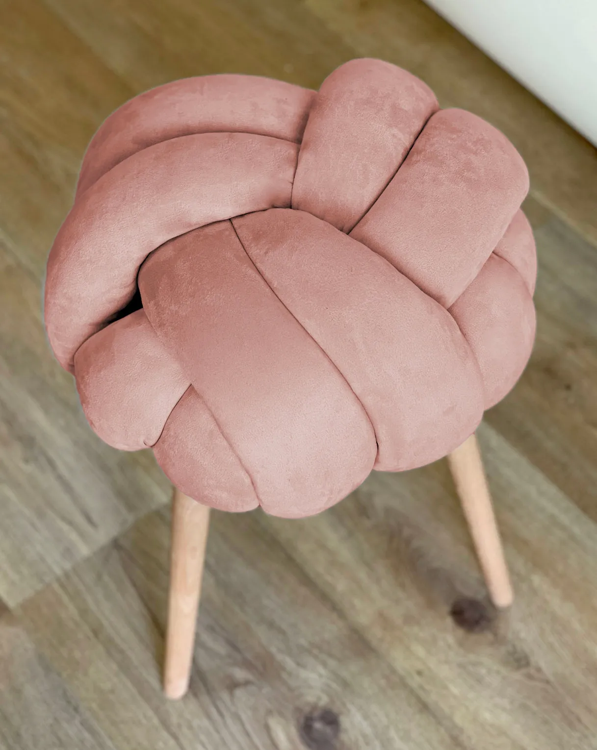 Suede Knot Stool (Vegan)