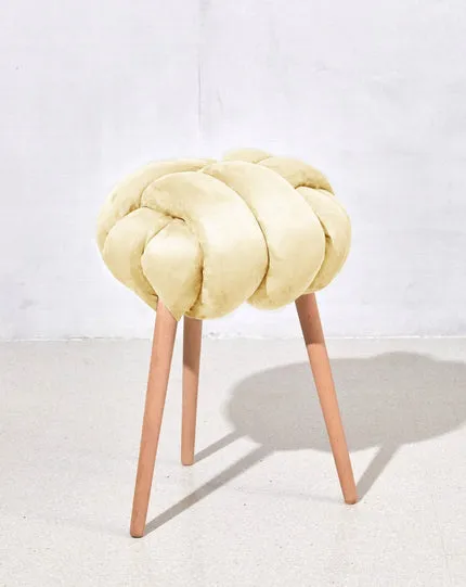 Suede Knot Stool (Vegan)