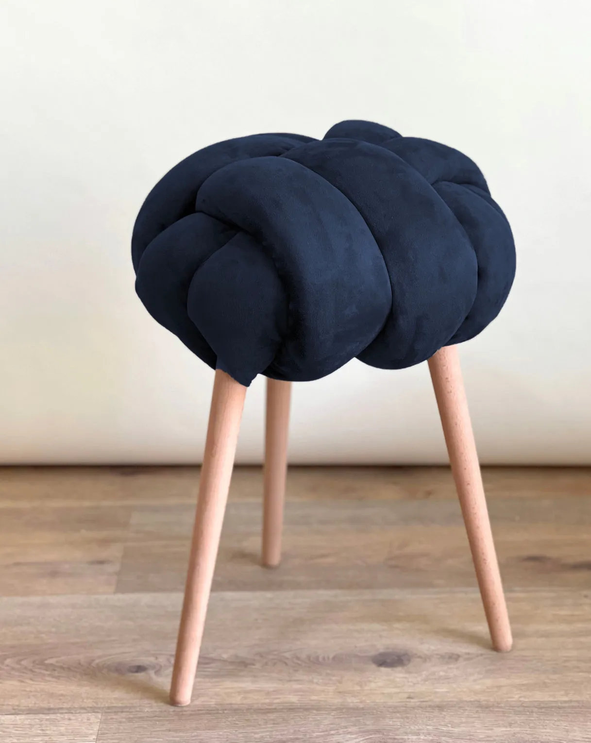 Suede Knot Stool (Vegan)