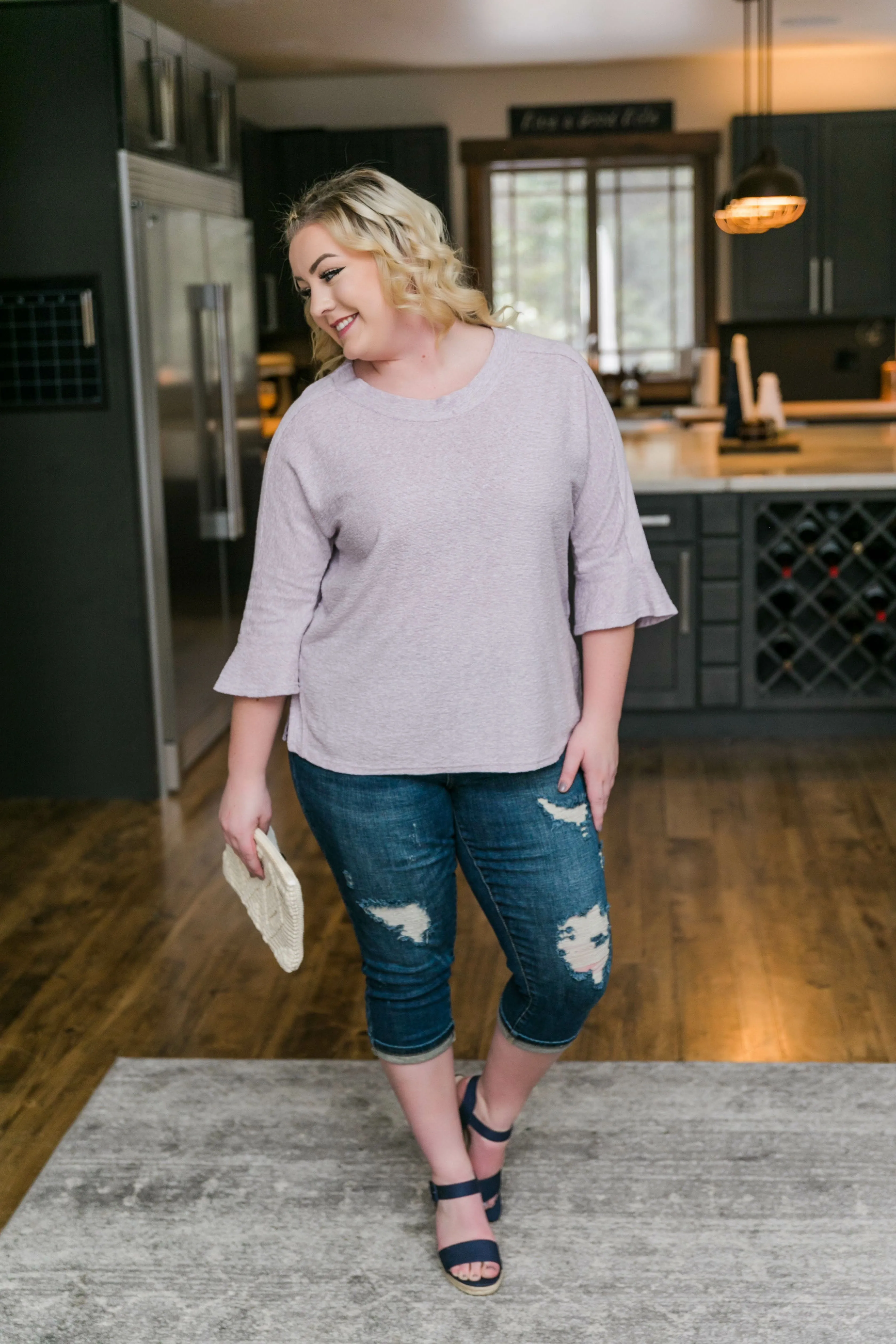 Sweetness And Light Top In Soft Lavender
