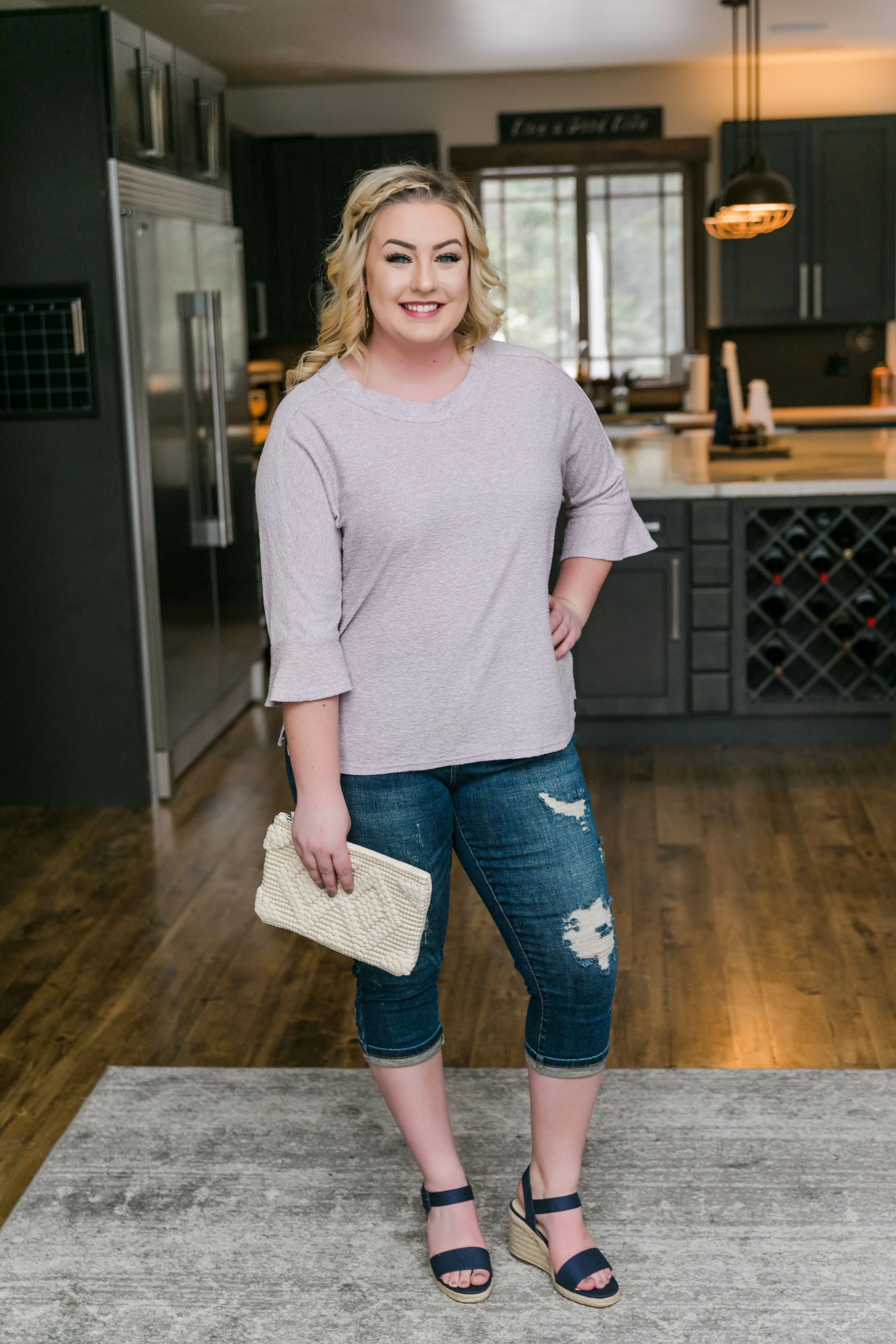 Sweetness And Light Top In Soft Lavender