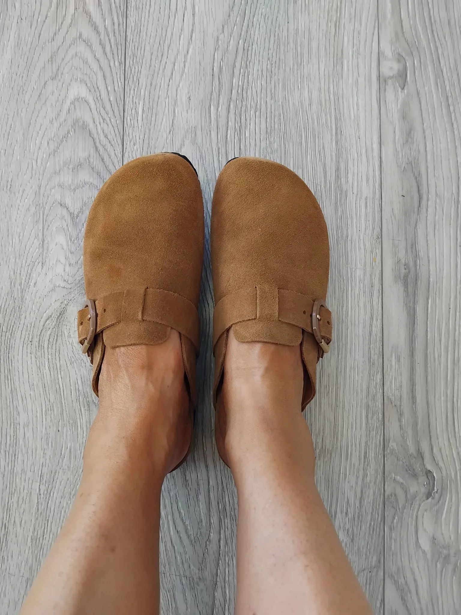 Tamaris - 27600 Tan Leather Suede Mule